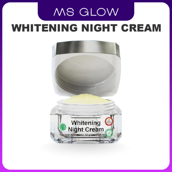 produk ms glow whitening night cream