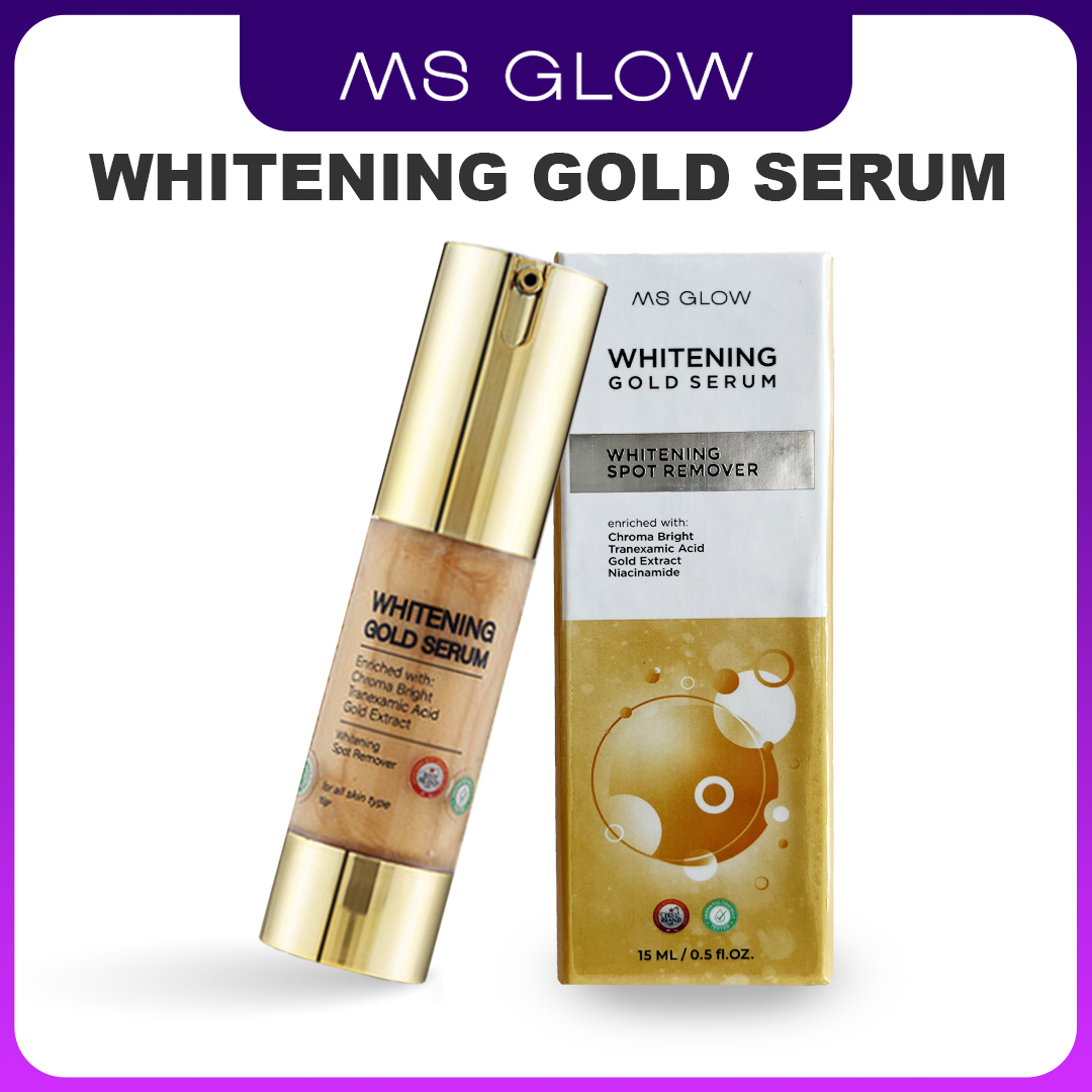 desain produk ms glow whitening gold serum produk ms glow whitening gold serum