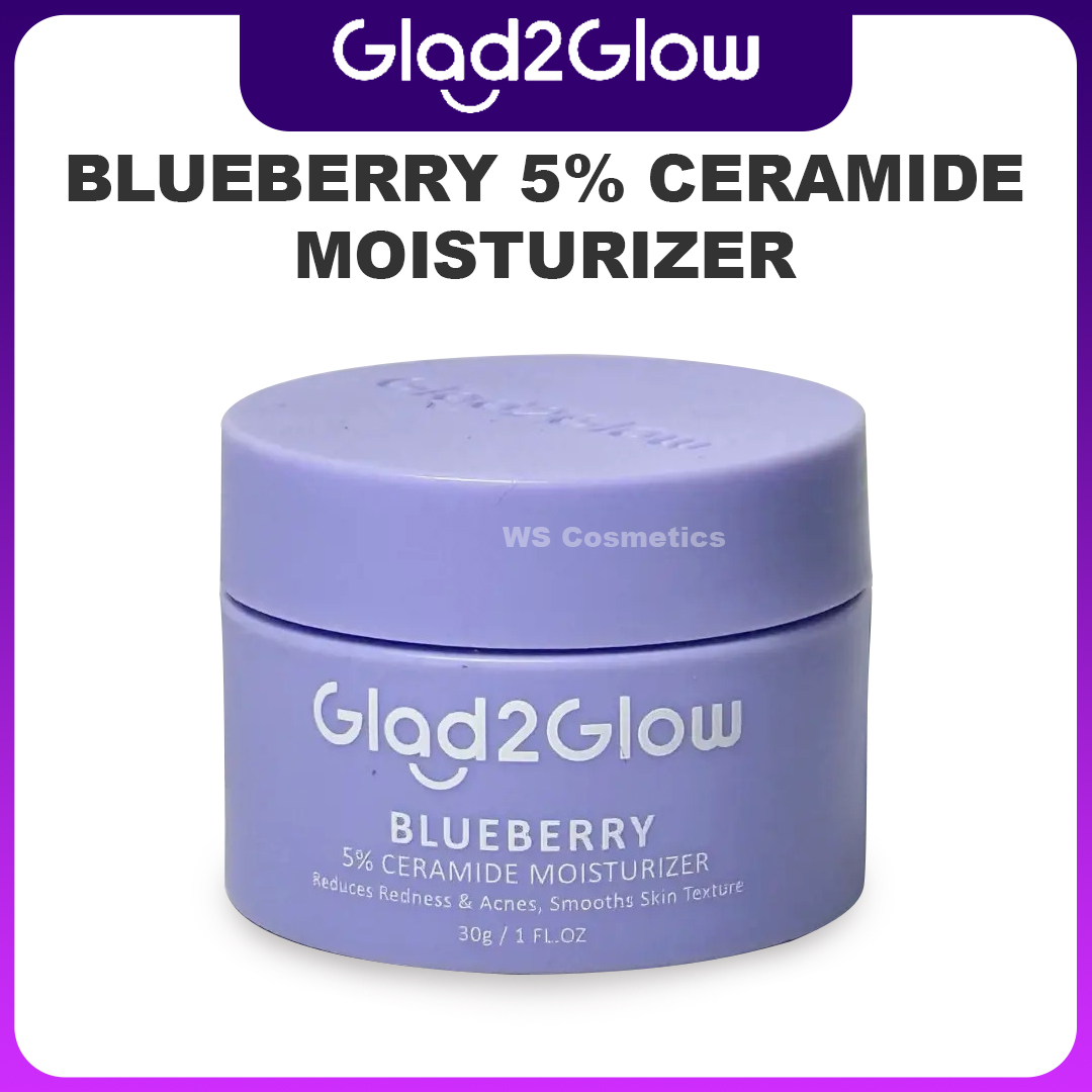 desain produk glad2glow Blueberry 5% Ceramide Moisturizer produk glad2glow Blueberry Ceramide Moisturizer