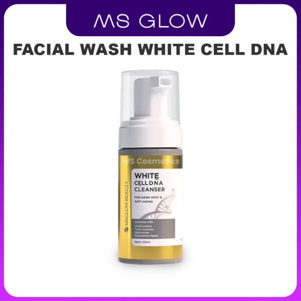 produk ms glow facial wash white cell dna