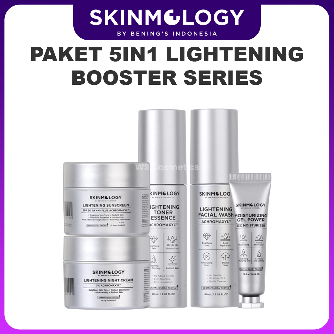 desain produk skinmology Paket 5in1 Lightening Booster Series 1 produk skinmology Paket 5in1 Lightening Booster Series