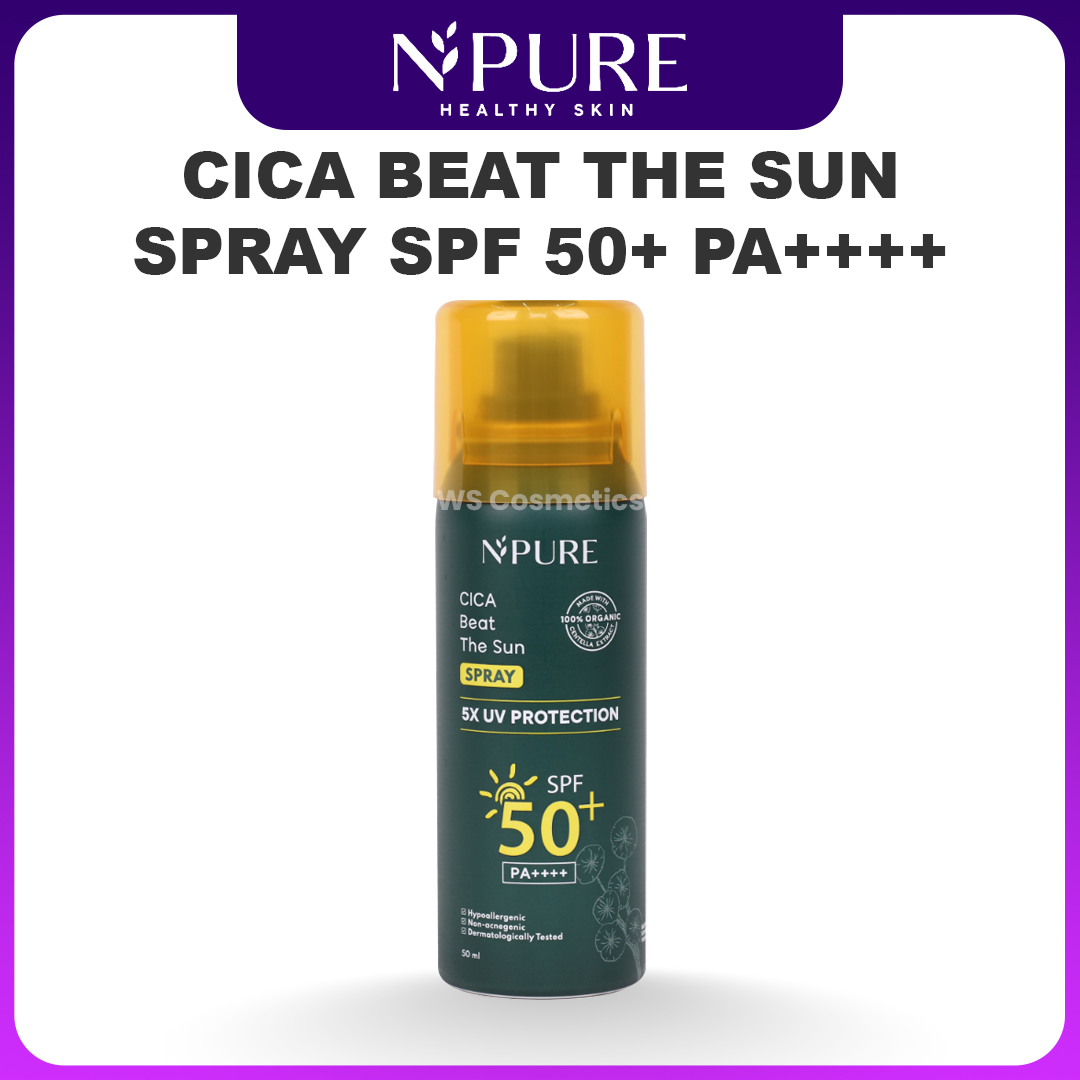 desain produk npure CICA BEAT THE SUN SUNSCREEN SPRAY SPF 50+ PA++++ produk npure CICA BEAT THE SUN SUNSCREEN SPRAY SPF 50+ PA++++