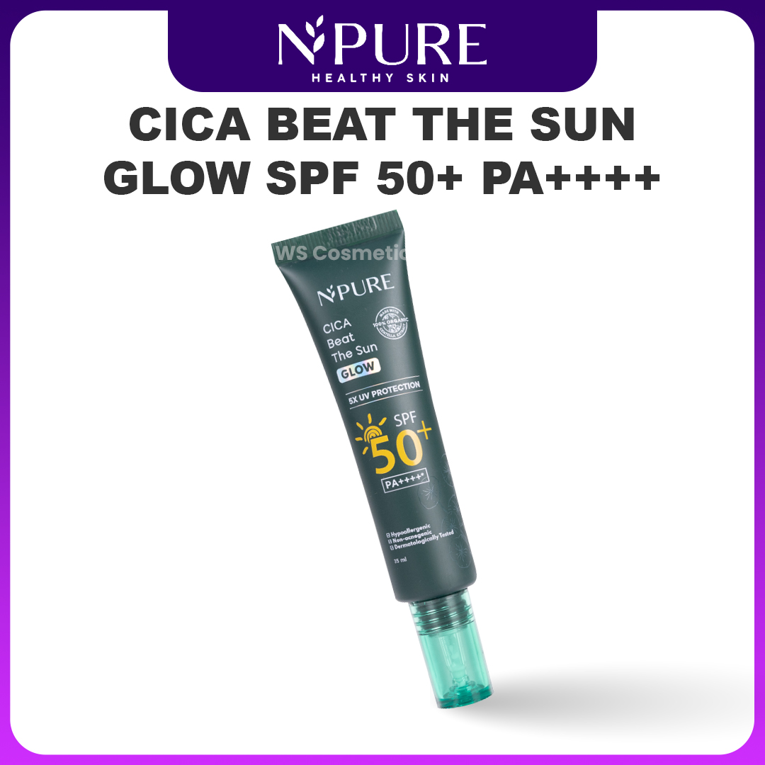 desain produk npure SUNSCREEN CICA BEAT THE SUN GLOW SPF 50+ PA++++ produk npure SUNSCREEN CICA BEAT THE SUN GLOW SPF 50+ PA++++