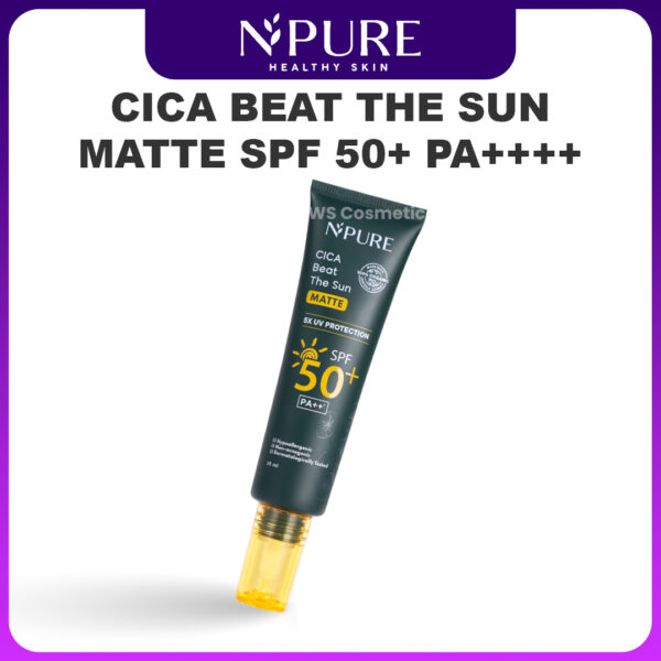 produk npure SUNSCREEN CICA BEAT THE SUN MATTE SPF 50+ PA++++