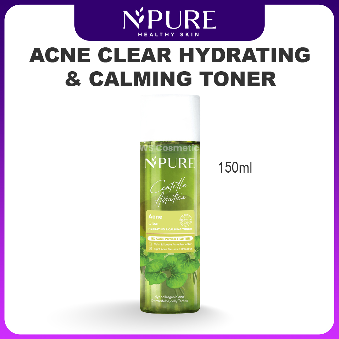 desain produk npure acne clear hydrating & calming toner produk npure acne clear hydrating & calming toner
