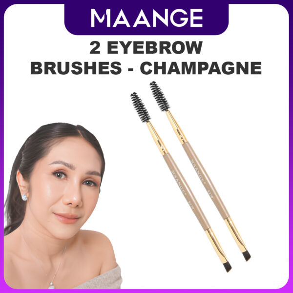 produk maange 2 Eyebrow Brushes - Champagne