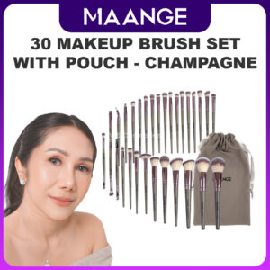 produk maange 30 Makeup Brush Set with Pouch - Champagne