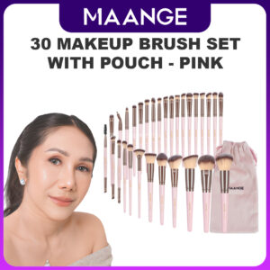 produk maange 30 Makeup Brush Set with Pouch - Pink