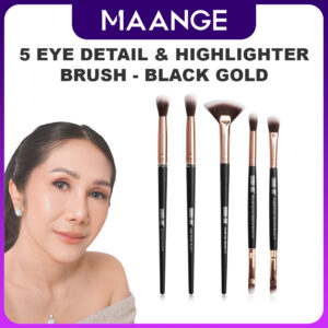 produk maange 5 Eye Detail & Highlighter Brush - Black Gold