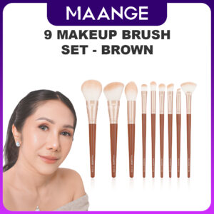 produk maange 9 Makeup Brush Set - Brown