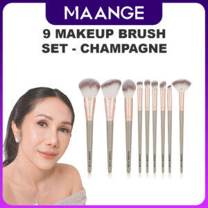 produk maange 9 Makeup Brush Set - Champagne