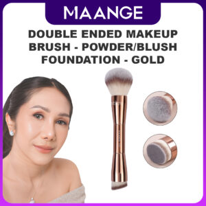 produk maange Double Ended Makeup Brush - PowderBlush, Foundation - Gold