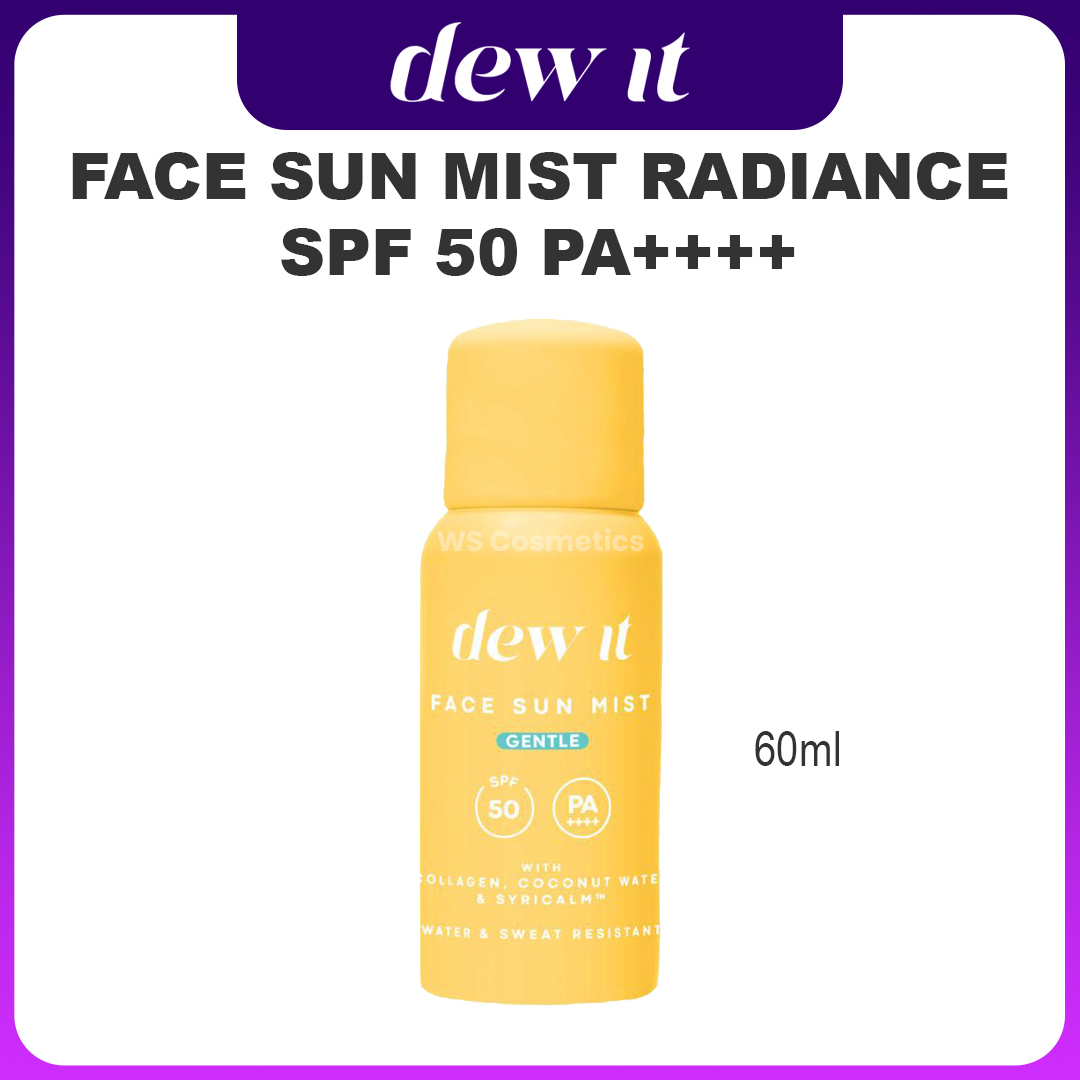 desain produk dew it Face Sun Mist Radiance SPF 50 PA++++ dew it Face Sun Mist Radiance SPF 50 PA++++
