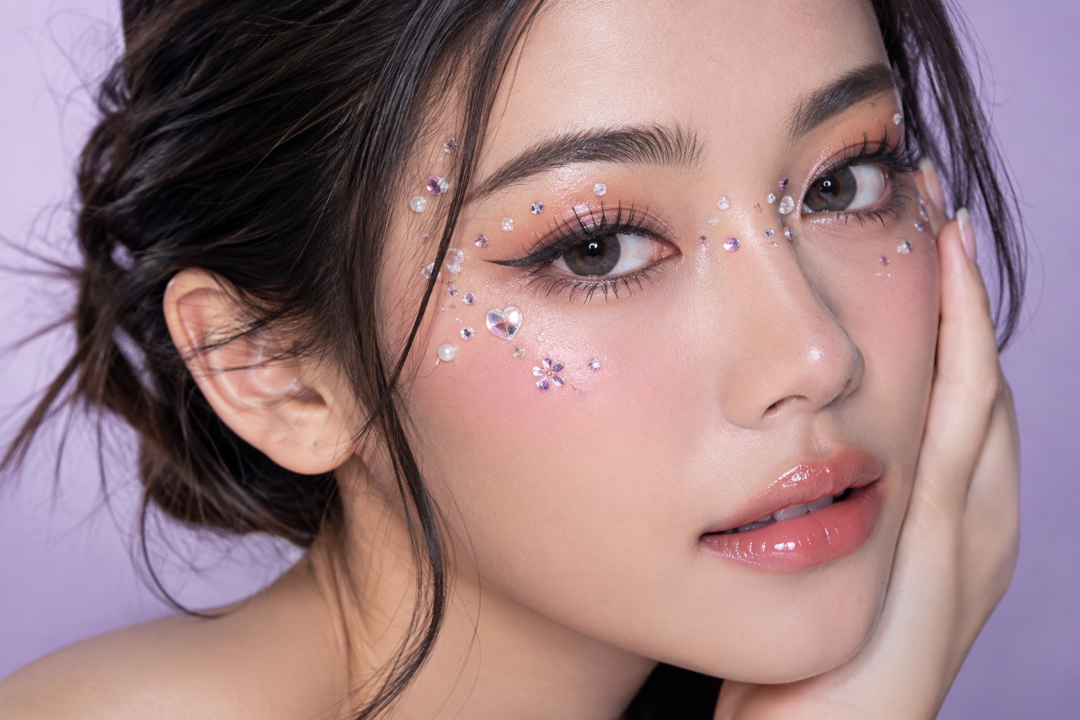 Tren Makeup Face Gems, Bikin Wajah Makin Berkilau