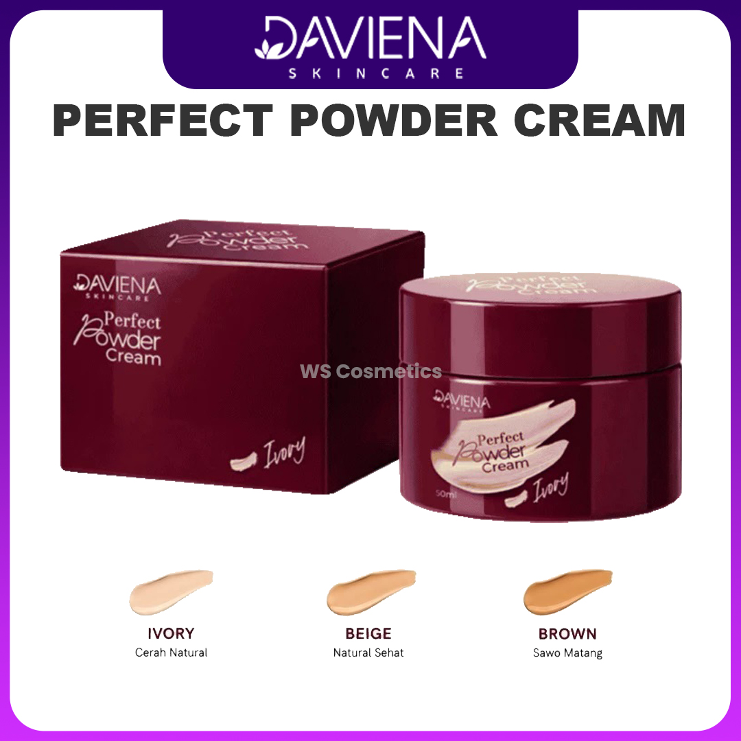 desain produk daviena perfect powder cream produk daviena perfect powder cream