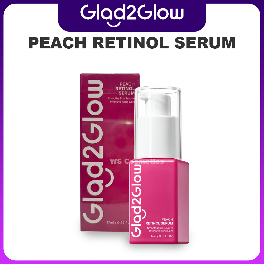 desain produk glad2glow peach retinol serum baru produk glad2glow peach retinol serum